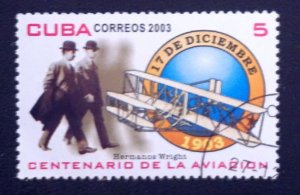 CUBA Sc# 4357 AVIATION HISTORY Wright Bros airplanes 5c 2003 used cto