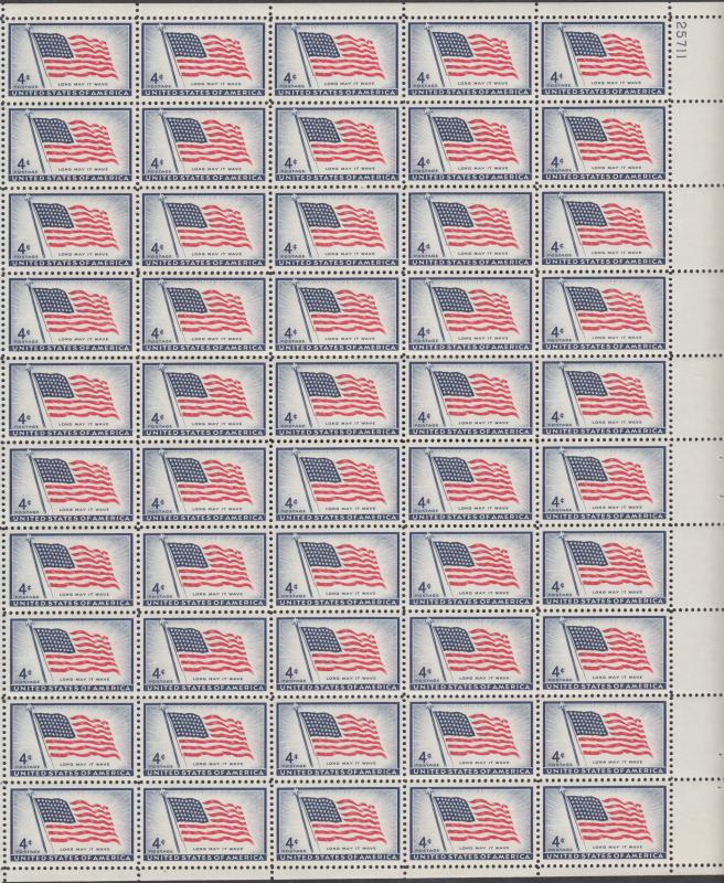 US #1094   American Flag   Full sheet of 50  MNH