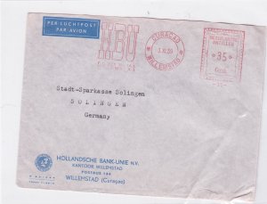 curacao 1959 airmail stamps cover  ref 10144