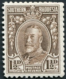 Southern Rhodesia 1933 1½d chocolate Perf 12 SG16c unused