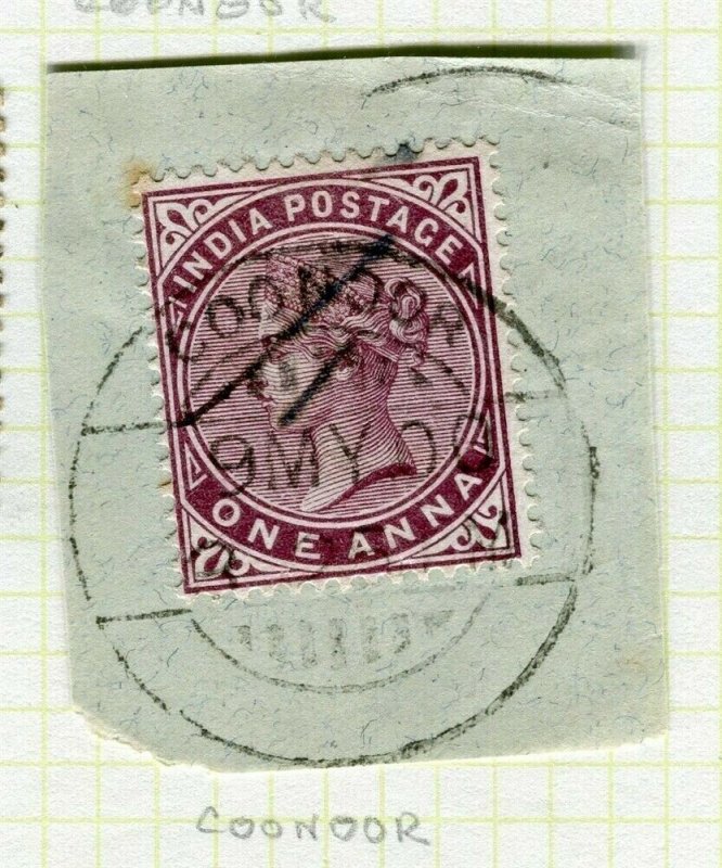 INDIA; POSTMARK fine used cancel on QV issue, Coonoor