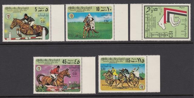 Libya 699-703 Horses mnh