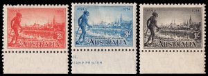 Australia Scott 142-144, Perf. 10 1/2 (1934) Mint NH VF Complete Set,CV$126.50 M