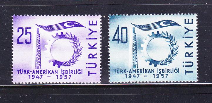 Turkey 1246-1247 Set MNH Flags