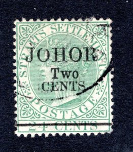 Johore SC #17   VF, Used,  Wmk. 2, CV $150.00 ..... 3180010