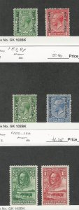 Bechuanaland, Postage Stamp, #83-84, 87, 105-106 Mint Hinged, 1912-32, JFZ