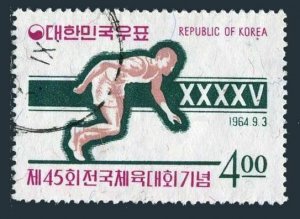 Korea South 446,used.Michel 440. Athletic Meet,Inchon,1964.Runner,