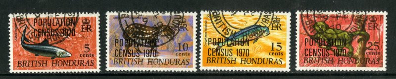 BRITISH HONDURAS 251-4 USED BIN $1.00 MARINE LIFE