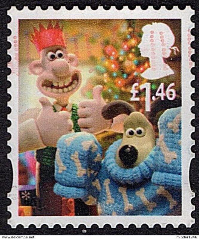 GREAT BRITAIN 2010 QEII £1.46 Multicoloured Christmas-Wallace & Gromit SG3134 FU