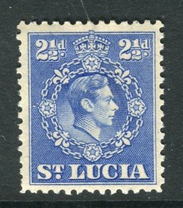 ST.LUCIA; 1938 early GVI portrait issue Mint hinged Shade of 2.5d. value