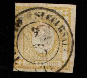 Italy Scott P1 used embossed Newspaper Stamp nice cancel