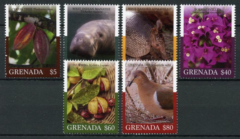 Grenada 2018 MNH Fauna & Flora Definitives 6v Set Birds Flowers Animals Stamps