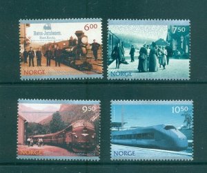 Norway - Sc# 1405-8. 2004 Railroads, Trains. MNH $10.00.