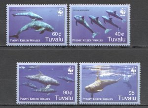 B0201 2006 Tuvalu Wwf Marine Life Pygmy Killer Whale Set Mnh