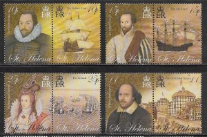 St Helena Scott #'s 876 - 879 MNH