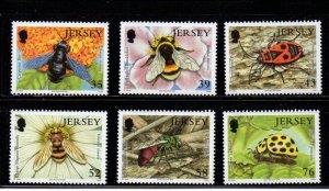 Jersey Sc 1336-1341 2008 Insects stamp set mint NH