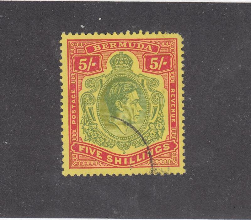 BERMUDA # 125 VF-KGV1 5sh LIGHT CANCEL