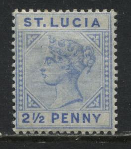 St. Lucia QV 1883  2 1/2d Die A mint o.g.