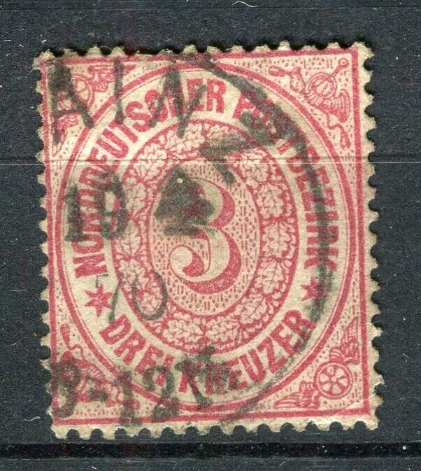 GERMANY; NORTHERN CONFED. (S) 1869 early classic used 3k. value