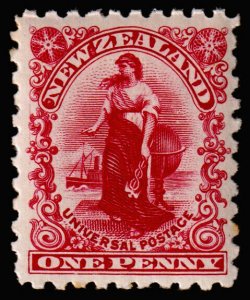 New Zealand Scott 105d Un-watermarked, Perf. 11 (1902) Mint NH F, CV $130.00 M