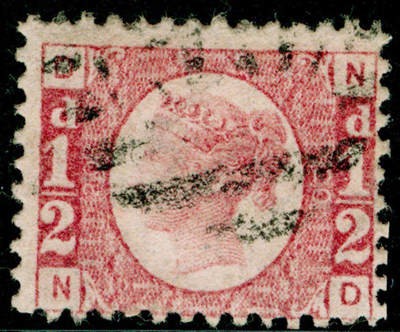 SG48, ½d rose-red PLATE 20, FINE USED. Cat £75. ND