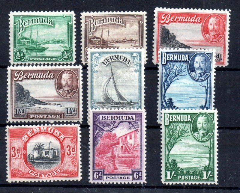 Bermuda 1936 KGV Definitive LHM set to 1/- WS17367