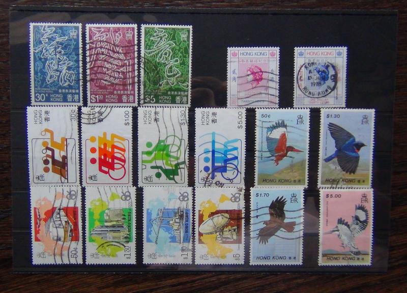 Hong Kong 1978 Coronation 1982 Disabled 1983 Art 1986 Expo 86 1988 Birds Used