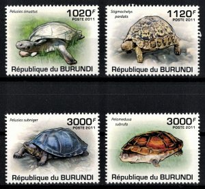 BURUNDI 2011 - Turtles / complete set MNH