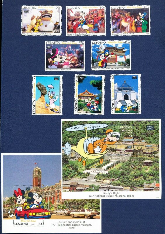 LESOTHO - 979-988 - VF MNH - Disney Mickey Mouse visits Taipei China 1993