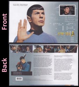 Canada 2920 Star Trek Commander Spock FDC 2016