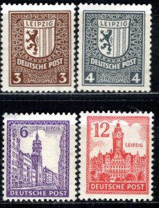 DDR under russian occupation Scott # 14N15, 14N16, 14N18, 14N20, mint hr var wmk