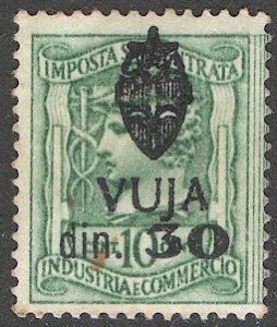 SLOVENIA 1945 30d on 10c Italy Yugoslav Occupation Revenue, Mint NH VF