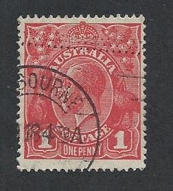 AUSTRALIA SC# 21c F-VF U 1914