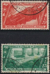 Sc# E16 / E17 Italy 1932 March on Rome type special delivery set CV $171.60