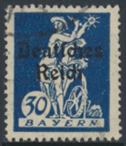 Germany  Bavaria OPT Deutfches Reich Sc# 260   Used  see details & scans