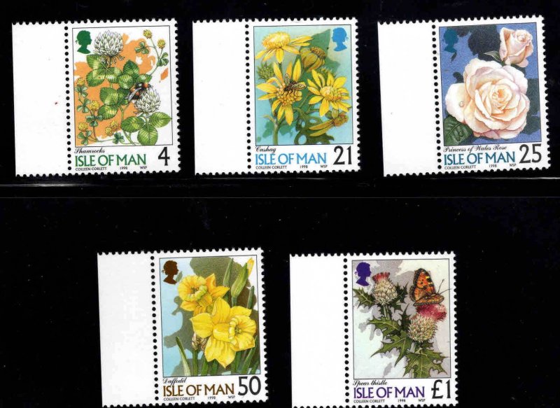 ISLE OF MAN  MNH**1998 Flower stamps Scott 766-770