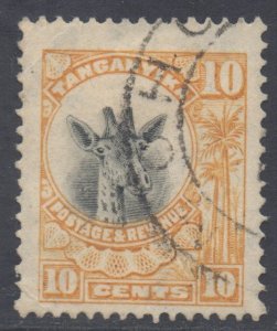 Tanganyika Scott 13 - SG90, 1925 Giraffe 10c used