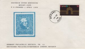 Canada 1978 FDC Sc 767 14c Prince's Gate Cachet Honours Mozart, Saskatch...