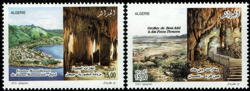 Algeria #1502-03  MNH - Caves (2010)