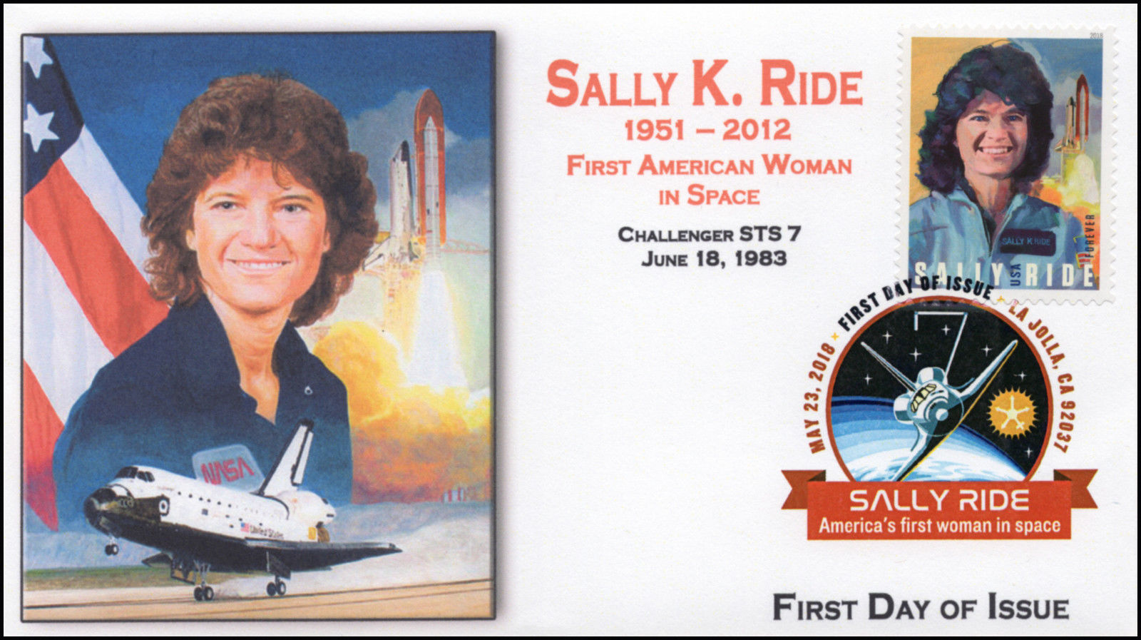 18-111, 2018, Sally K Ride, First Woman Astronaut, DCP, FDC, Space | United States, Stamp / HipStamp