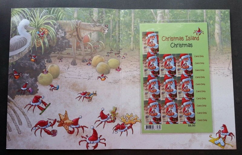 Australia Christmas Island Christmas Crab 2014 Santa Festival (folder set) MNH