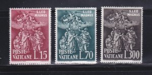 Vatican 301-303 Set MNH Pope Leo The Great Defying Attila (B)