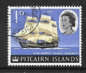 PITCAIRN ISLANDS SG37 1964 1d H.M.S.BOUNTY  FINE USED