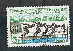 Ivory Coast #193 Swimming Race used single