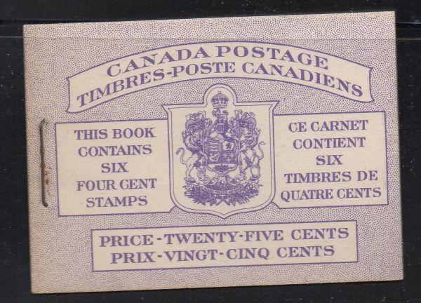 Canada Sc 340b 1955 4 c QE II cpl booklet USC#BK59 mint NH