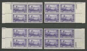 #1003 Battle of Brooklyn matched Plate Blocks Mint NH #24557