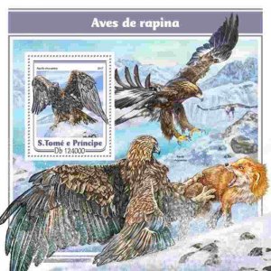 St Thomas - 2017 Birds of Prey - Stamp Souvenir Sheet - ST17117b