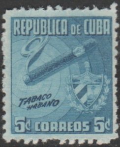 1948  Caribbean Stamps Tobacco Industry Habano Cigar and Arms of Cuba  NEW