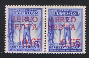 Ecuador 'Aereo SEDTA' Overprint pair SG#582a SC#C64