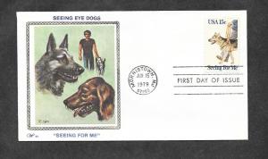 U S 1787 FDC Seeing Eye Dogs Silk Cachet!